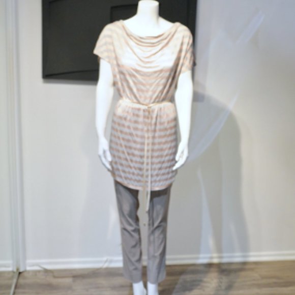 Vintage 10-Striped Cowl Neck Tunique - Picture 2 of 7